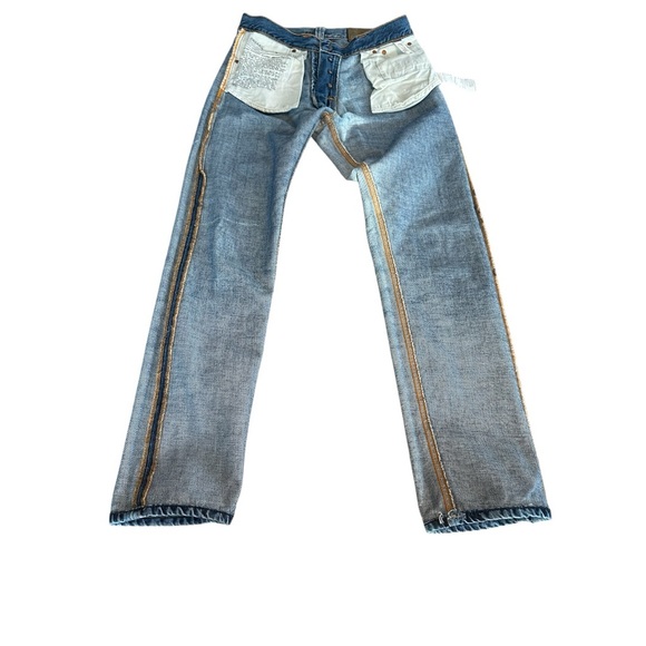 Nudie Jeans Steady Eddie Slim Straight Leg  Cotton Denim 30x29 Italy Button Fly - Picture 3 of 16